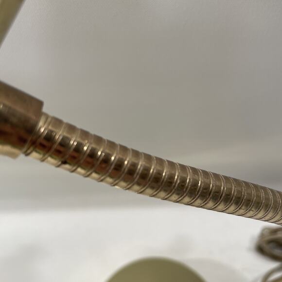Vintage Gold Gooseneck Desk Lamp – Retro Adjustable Task Light – Mid-Century - Picture 4 of 11